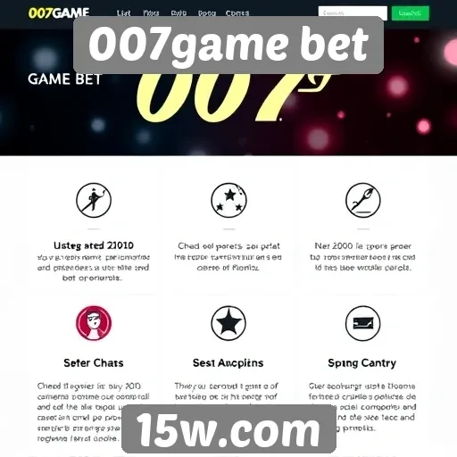 Características principais do site 007game bet